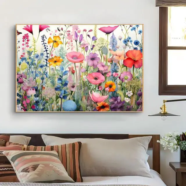 Alt view image 3 of 7 - Reivworl Flowers Paint by Numbers Kit for Adults, Wildflowers Paint by Number for Adults, Adult Paint by Number Kits for Gifts and Home Wall Decor 16x20 Inch