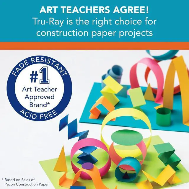 Alt view image 3 of 7 - Tru-Ray Construction Paper 9x12" Atomic Blue