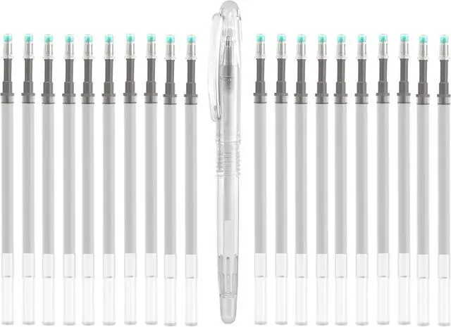 Main image of ibotti Heat Erasable Fabric Pen with 20 Refills for Tailors Sewing, Quilting and Crafts, White