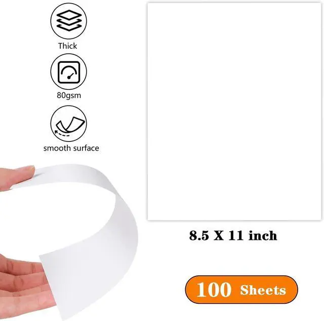 Alt view image 2 of 7 - 8.5"x11" Sketching Drawing Paper for Art Craft Supplies, White Paper for Coloring Doodle 100 Sheets