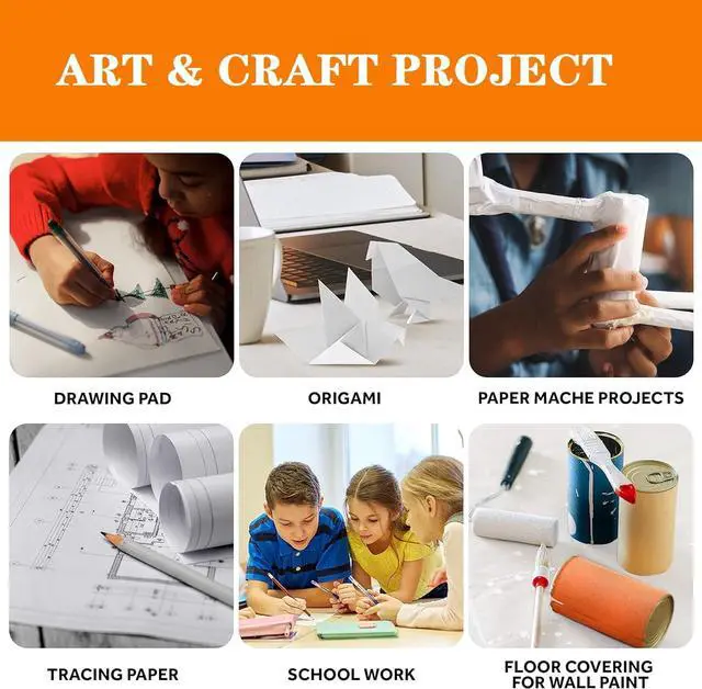 Alt view image 5 of 7 - 8.5"x11" Sketching Drawing Paper for Art Craft Supplies, White Paper for Coloring Doodle 100 Sheets