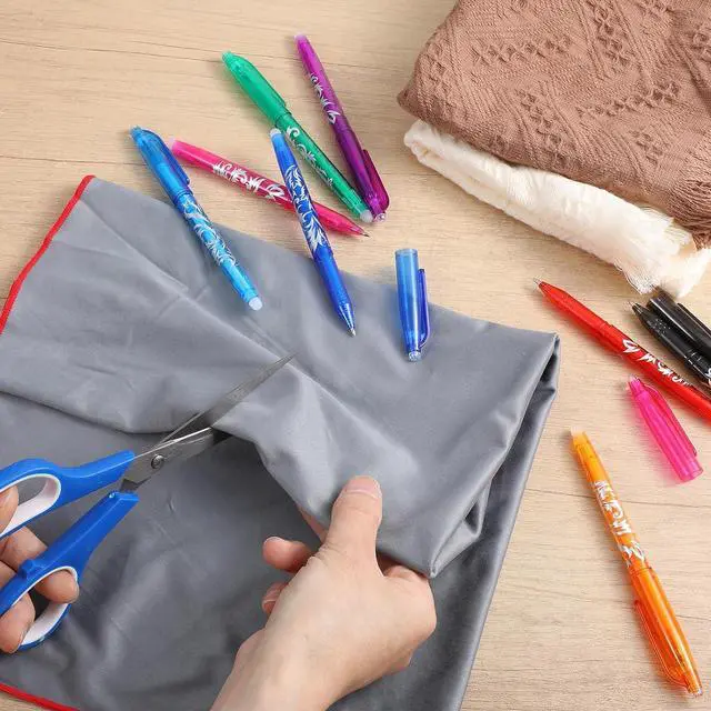 Alt view image 5 of 7 - 8pcs Heat Erasable Pens for Fabric, Fabric Marking Pens Fabrics Markers No Ghost Lines, Disappearing Ink for Precise Marking for Quilting Sewing Embroidery DIY Dressmaking Fabrics Tailors Chalk