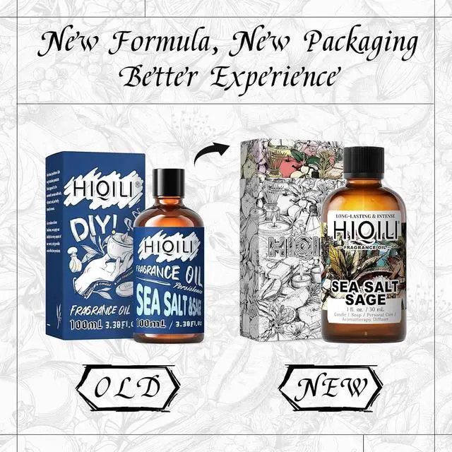 Alt view image 3 of 7 - HIQILI Sea Salt Sage Fragrance Oil for Diffuser Use, DIY Perfume - 1 Fl Oz | Car/Hotel Collection Diffuser Oil, Long Lasting Scents, Candle & Soap Making Supplies, DIY Air Freshener Spray