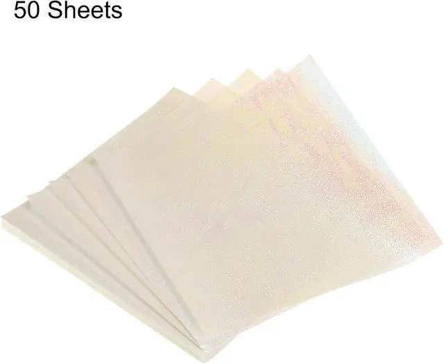 Alt view image 3 of 6 - MECCANIXITY 50 Sheet Glitter Origami Paper 4x4 Inch Shiny Sparkly Square Folding Paper 10x10cm Iridescent Paper for DIY Art, Craft Decor, Light Pink