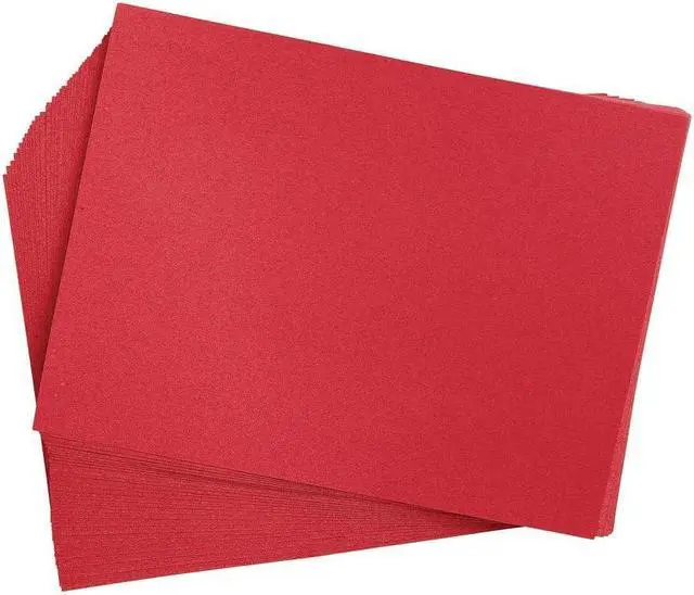 Main image of Colorations 9" x 12" Mediumweight Holiday Red Construction Paper, 50 Sheets | Ages 3+, PreK+, Arts & Crafts, School Supplies, Drawing, Coloring, Painting, 3D Art