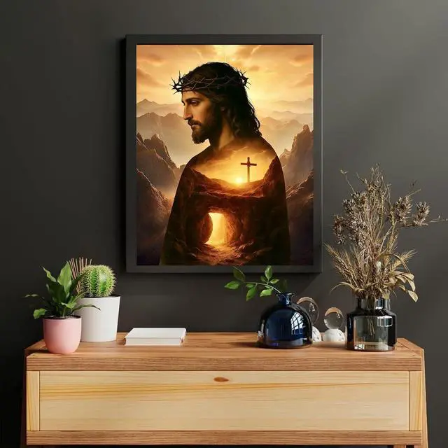 Alt view image 6 of 7 - cviokrdu Jesus Paint by Numbers Kit for Adults - Christians Adult Paint by Number Kits on Canvas, Religion DIY Oil Painting for Gift Home Wall Decor (16x20inch)