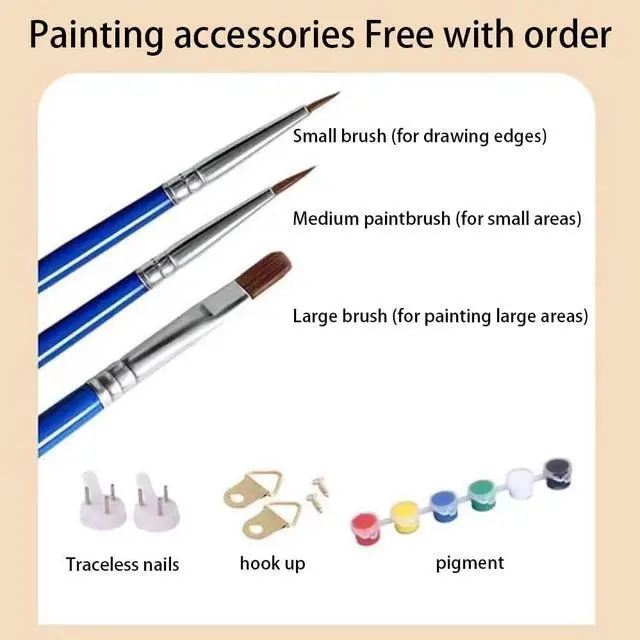 Alt view image 4 of 7 - HULDFRDA Adult Paint by Number Kits On Canvas Japanese Samurai Adults' Paint-by-Number Kits Japanese Style Painting for Adults Color by Number DIY Paint by Numbers with Paints and Brushes,16x20 Inch