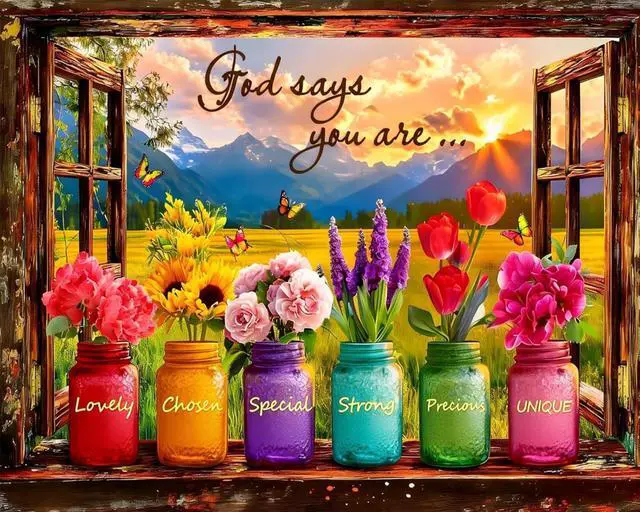 Main image of MIRCVSH Inspirational Paint by Numbers Kit for Adults,DIY Easy Unframed Scenery and Flowers Paint by Number Kits on Canvas,God Says Acrylic Oil Painting Art Crafts for Home Wall Decor 16x20 Inch.