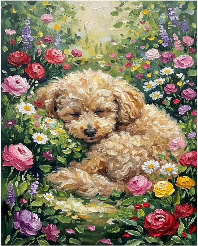 Main image of Dog Paint by Numbers Kit for Adults, Adult Paint by Number Kits 16x20 Inch | Paint by Numbers Kit for Adults, Acrylic Painting by Numbers, DIY Arts and Crafts for Gifts or Home Decor