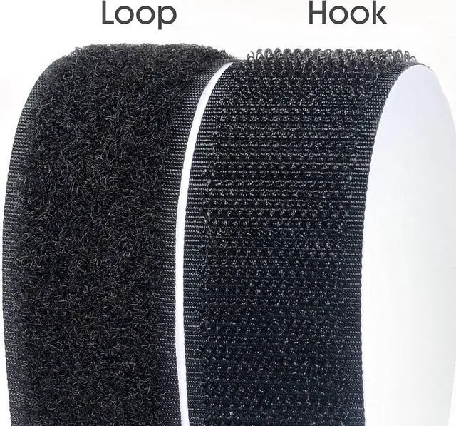 Alt view image 2 of 7 - Hook Loop Strips with Adhesive - Melsan Industrial Strength Sticky Back Fasteners Hook and Loop Tape for Mounting, Hanging, or Organizing Items Indoors or Outdoors | Black, 12 Pairs 1x7 Inch