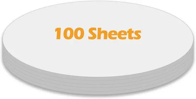 Main image of Ezyaid White Construction Origami Paper Circles, 3 inch, 100 Sheets | Craft supplies, DIY art projects, bulletin board decor, classroom activities, paper cutouts, teachers and kids