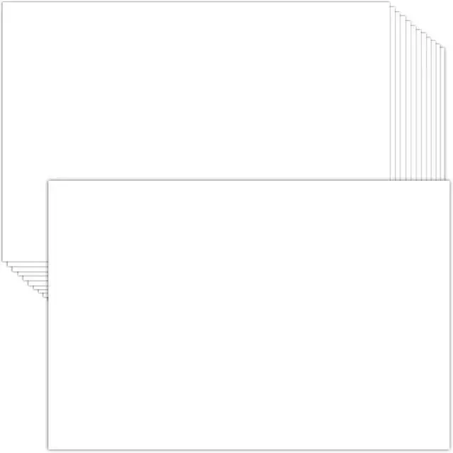 Main image of Hysiwen 50 Sheets White Card Stock 5 x 7 Inches, 250gsm/92 lb Blank Cardstock Paper for Making Postcards, Invitation Cards, Greeting Cards, Paper Crafts or Drawing(W57)