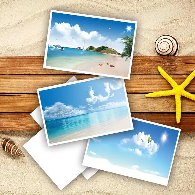 Alt view image 5 of 7 - Hysiwen 50 Sheets White Card Stock 5 x 7 Inches, 250gsm/92 lb Blank Cardstock Paper for Making Postcards, Invitation Cards, Greeting Cards, Paper Crafts or Drawing(W57)