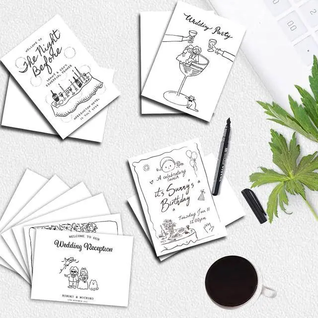 Alt view image 6 of 7 - Hysiwen 50 Sheets White Card Stock 5 x 7 Inches, 250gsm/92 lb Blank Cardstock Paper for Making Postcards, Invitation Cards, Greeting Cards, Paper Crafts or Drawing(W57)