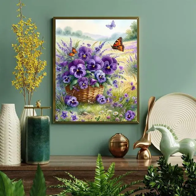 Alt view image 4 of 7 - Paint by Numbers for Adults Flowers - Flower Paint by Number on Canvas | DIY Floral Oil Painting for Gift Home Wall Decor, Without Frame (16x20 inch)
