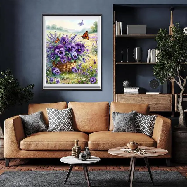 Alt view image 5 of 7 - Paint by Numbers for Adults Flowers - Flower Paint by Number on Canvas | DIY Floral Oil Painting for Gift Home Wall Decor, Without Frame (16x20 inch)