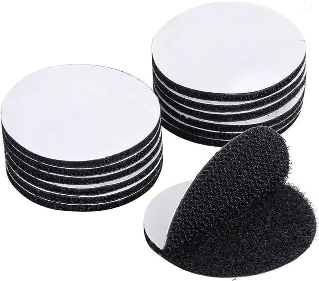 Main image of BRAVESHINE Hook and Loop Fasteners - 1.5inch Double Sided Mounting Tape | Industrial-Strength | Anti Slip Rug Gripper Tapes Carpet Stickers for Home Office Use - 12Pcs Round Adhesive Wall Stick Tape