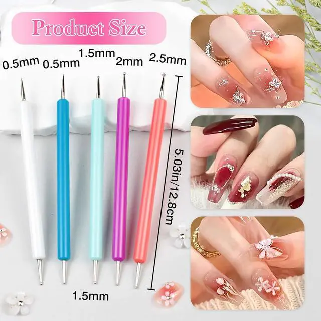 Alt view image 4 of 7 - 5-Piece Pattern Tracing & Embossing Stylus Set Dual-Ended Ball Tip Tools for Transfer Paper, Drawing, Clay Sculpting & Nail Art