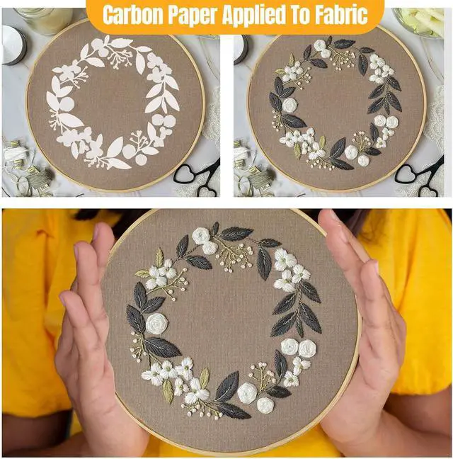 Alt view image 6 of 7 - PSLER White Carbon Paper for Tracing - 30Pcs Graphite Transfer Paper, A4 | Use with Tracing Paper, Carbon Copy Paper for Drawing Patterns on Wood, Canvas, Fabric, Artist Lettering & Sketching
