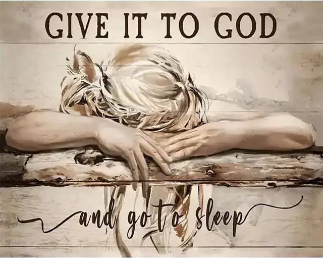 Main image of Christian Woman Paint by Numbers Kit for Adults Beginner (Without Frame) | Give It To God Adult Paint by Number Kits on Canvas DIY Acrylic Oil Easy Painting by Numbers for Home Wall Decor Gift16X20 in