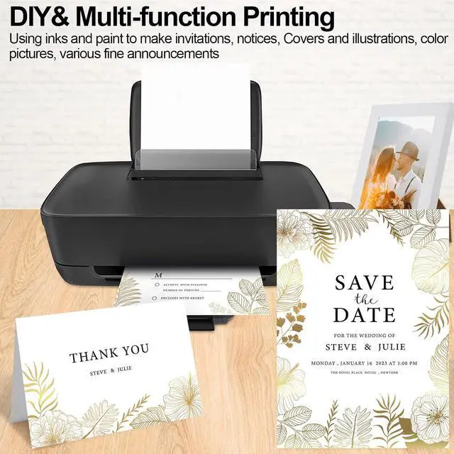 Alt view image 4 of 7 - White Cardstock, 8x10 Cardstock Paper, 250gsm Thick Cardstock, Smooth Card Paper,90 Lb Heavy Card Stock Paper, Printer Paper For Stationary Printing, Invitations, Cards, Menus, Images(25Sheets)