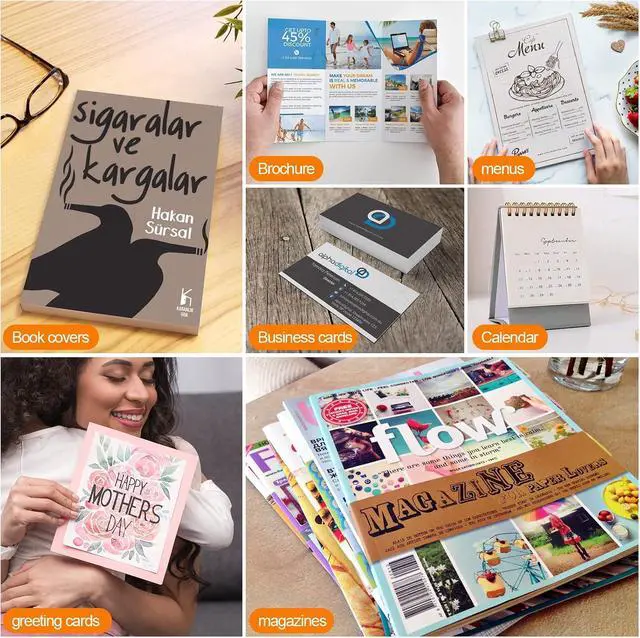 Alt view image 6 of 7 - White Cardstock, 8x10 Cardstock Paper, 250gsm Thick Cardstock, Smooth Card Paper,90 Lb Heavy Card Stock Paper, Printer Paper For Stationary Printing, Invitations, Cards, Menus, Images(25Sheets)