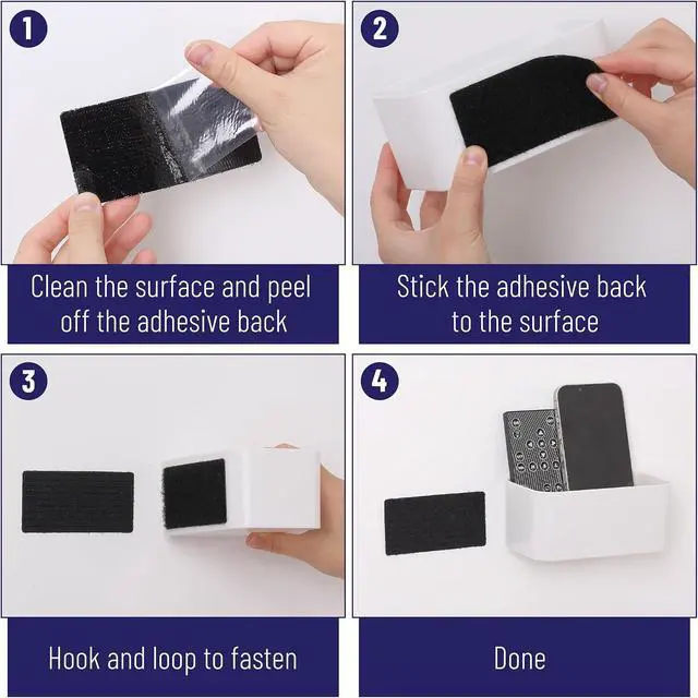 Alt view image 5 of 7 - Bates 2' x 4' Heavy Duty Hook & Loop Tape, 20 pcs with Double Sided Adhesive