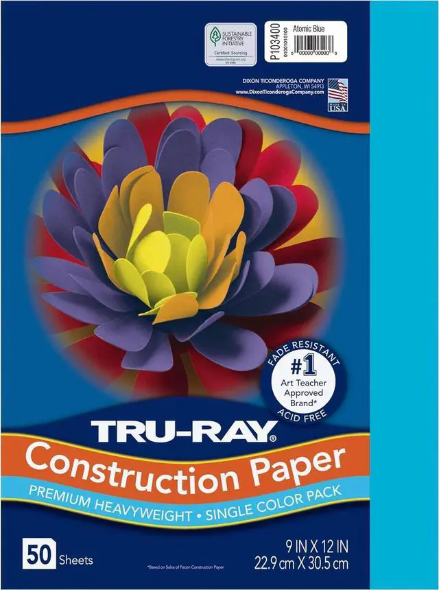 Main image of Tru-Ray Construction Paper 9x12" Atomic Blue