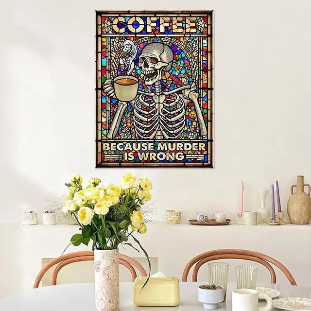 Alt view image 6 of 7 - Halloween Skeleton Paint by Numbers Kit for Adults Canvas, Frameworkless | Easy Adult Paint by Number Kits on Canvas DIY Halloween Skeleton Painting for Beginners Art by Numbers for Home Wall Decor