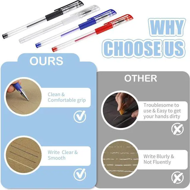 Alt view image 4 of 7 - 8 Pcs Heat Erasable Pens for Fabric with 64 Refills for Sewing, Embroidery | Fabric Marking Pens, Disappearing Ink Pens for Dressmaking and Cross Stitch Projects