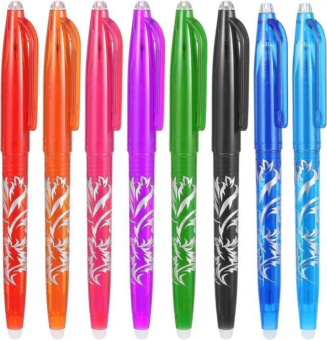 Main image of 8pcs Heat Erasable Pens for Fabric, Fabric Marking Pens Fabrics Markers No Ghost Lines, Disappearing Ink for Precise Marking for Quilting Sewing Embroidery DIY Dressmaking Fabrics Tailors Chalk