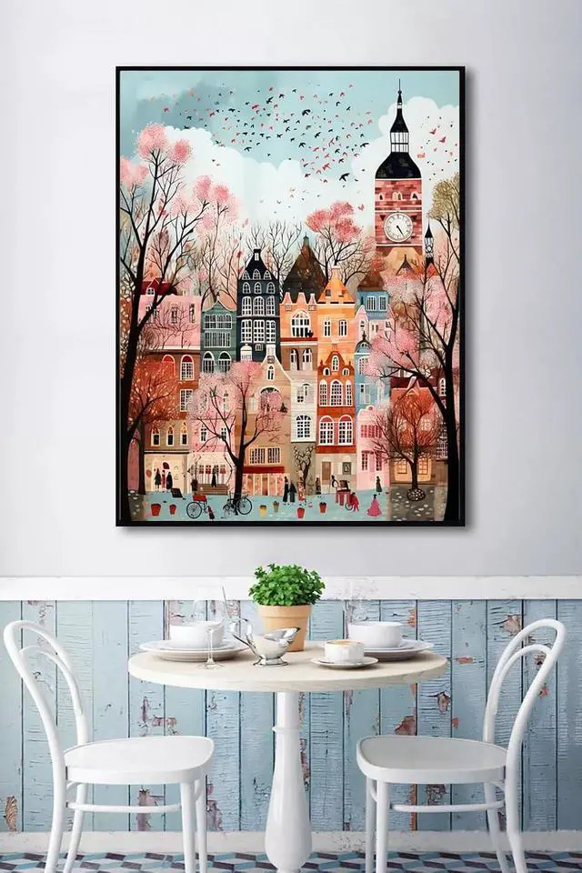 Alt view image 4 of 7 - 5DDIYART Paint by Numbers for Adults Beginner, London Paint by Number Kits on Canvas Without Framed,Paint by Easy Acrylic Painting Home Wall Decor 16x20inch