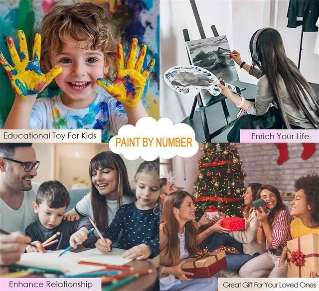 Alt view image 5 of 7 - NZNANCHU Paint by Number for Adult,DIY Poker Painting Kits for Adults,Color by Numbers,Card Paint by Number Canvas Crafts Watercolor for Beginners Hoom Decor (Juice)