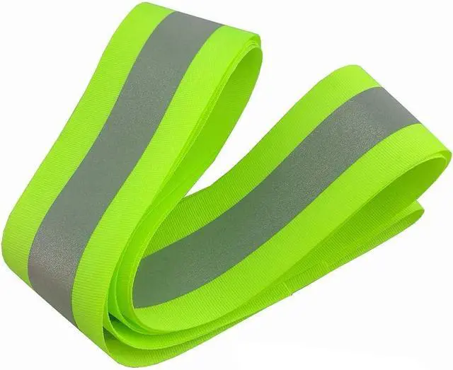 Alt view image 6 of 7 - JINBING Silver Sew On Reflective Tape for Chothing Safety Fabric Webbing Trim Strip Green 2" x 16ft