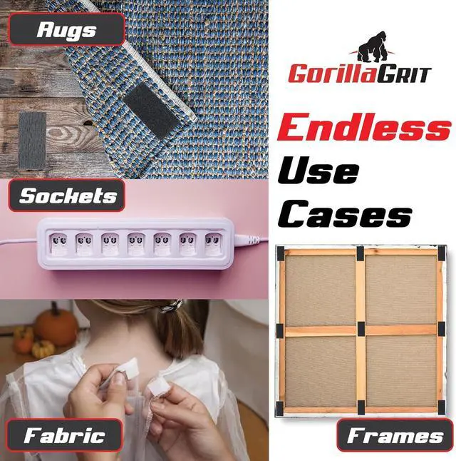 Alt view image 5 of 7 - Self-Adhesive Hook and Loop Tape Strips - 1 x 4 inch Wide Straps - Heavy Duty Sticky Back Tape Fastener - 15 Strips (Black)