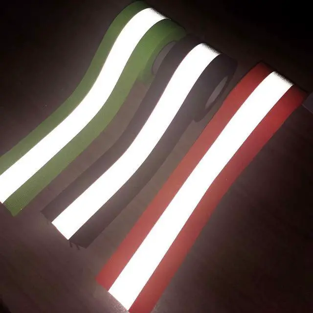 Alt view image 4 of 5 - JINBING Sew On Silver Reflective Tape for Clothing Safety Fabric Webbing Trim Strip Black 2" x 16ft