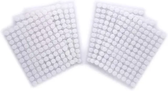 Alt view image 2 of 5 - Vkey 324 Pairs 10mm Diameter Sticky Back Dots Coins Hook & Loop Self Adhesive dots Tapes White