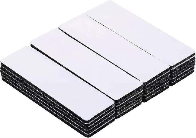 Alt view image 3 of 7 - JUMINIZ 20 Sets 1x4 Inch Hook and Loop Fastener Strips with Adhesive Heavy Duty Double Sided Sticky for Picture Hanging, Wall Mounting Tape, Outdoor, Fabric, Home, Office, Black