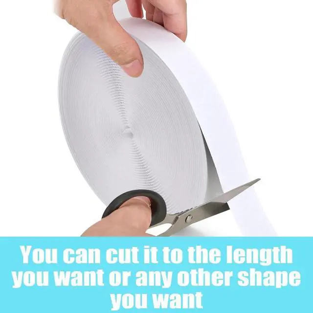 Alt view image 4 of 7 - 33 Ft Sew on Hook and Loop Tapes, 1 Inch Wide Interlocking Tape, Sew on Strips for Fabric Fastener Strips for Clothing Sewing Crafts DIY Projects, Non Adhesive Hook and Loop Strips, White