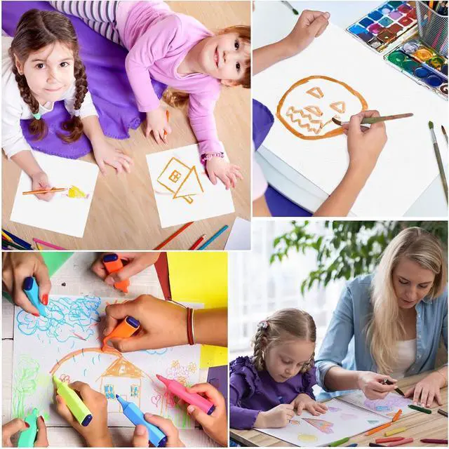 Alt view image 6 of 7 - 50PCS 2.5x3.5 Watercolor Paper Bulk, 140lb/300g Cold Press Thick Water Color Paper Pad for Child Adult, White Art Paper for Drawing Painting Markers Gouache, Textured Cotton Paper Sheets