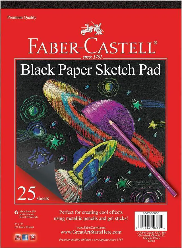 Main image of Faber-Castell Black Paper Pad 9" X 12" 25 sheets