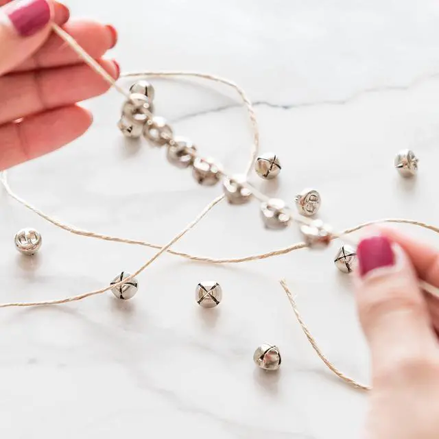 Alt view image 5 of 7 - Affordable 18-PC Silver Jingle Bells 0.375" 9.5mm Holiday, Home Décor & Craft Projects, Decor Wreaths or Pet Collar & Hear The Jingling Chimes, Napkin Rings, Jewelry, Gift Wrap Bells for Crafts.
