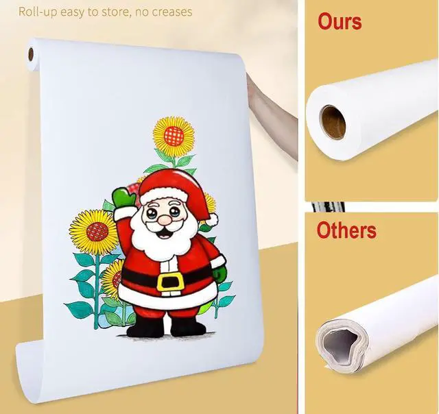 Alt view image 4 of 6 - Easel Paper Roll,Drawing Paper 17-Inch by 49-Feet Art Paper Roll Replacement for Kid's Art Easel Paper, Arts & Crafts, Bond Paper, 1 Pack(17" x 588")