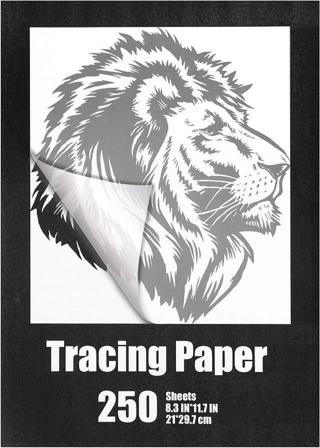 Main image of Tenare 250 Sheets Tracing Paper Translucent Drawing,White,8.3 x 11.7 Inch | See-through for Pattern Transfer, Light Box Use, Animation Layers, Ideal Artists, Students, DIY Crafts, Painting Projects