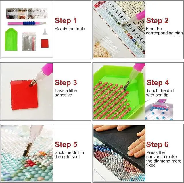 Alt view image 6 of 7 - GMETINC Diamond Painting Kits for Adults, Flower DIY 5D Diamond Art Kits Full Drill Diamond Dots Paintings with Diamonds Gem Art and Crafts Home Decor 12x16inch