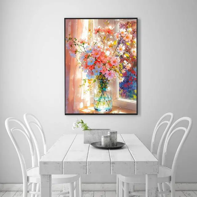 Alt view image 5 of 7 - GMETINC Diamond Painting Kits for Adults, Flower DIY 5D Diamond Art Kits Full Drill Diamond Dots Paintings with Diamonds Gem Art and Crafts Home Decor 12x16inch