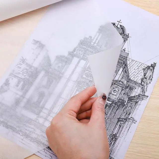 Alt view image 4 of 7 - Tracing Paper Roll 17 in × 25 yd, White Translucent for Sewing, Drawing | Translucent Tear-Resistant Paper, Clean Line Transfer, Cut-To-Size Roll for Patterns, Drafting, Art Project & Gift Wrapping