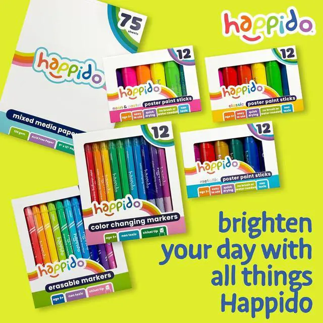 Alt view image 5 of 6 - Happido Sketch Pad, 75 Sheets, 9x12 in | 120 GSM Thick Paper, 9x12 in, Great for Drawing, Artwork, Markers, Colored Pencils, Crayons, and Paint Sticks