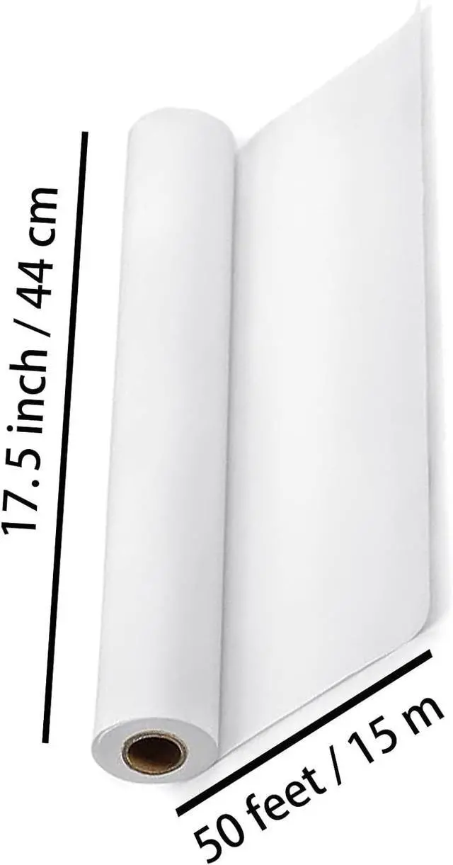 Alt view image 2 of 7 - White Paper Roll for Craft Banner 18" Paper Roll for Kids Easel Drawing | Kids Easel Paper Roll 17.5x590" White Craft Paper Roll Kids Drawing Paper Roll White Wrapping Paper Bulletin Board Paper