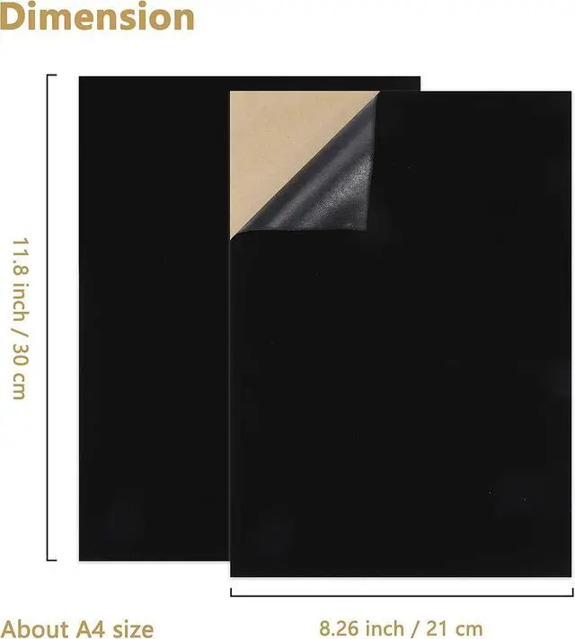 Alt view image 2 of 6 - Caydo 12PCS Black Self Adhesive Felt Sheets, Soft Velvet Sticky Back Felt | for Jewelry Box and Drawer Liner, Art and Craft Making(A4 Size)